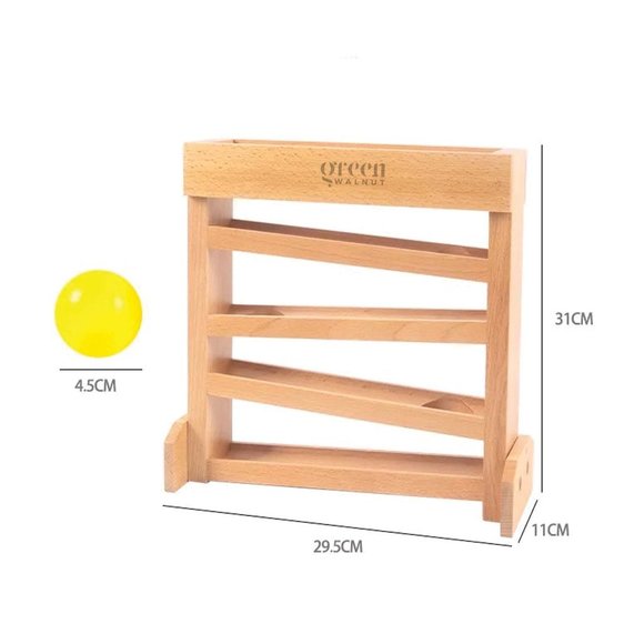 Wooden Ball Tracker, Montessori Ball Runner - Picture 5 of 9